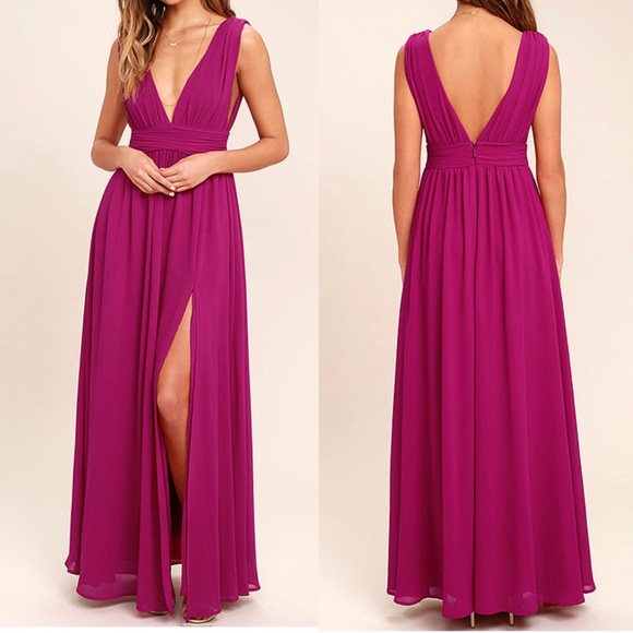 Heavenly hues magenta maxi dress Clearance